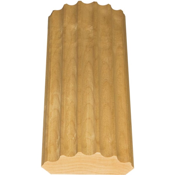 Osborne Wood Products 96 x 2 1/2 x 3/4 Fluted Cabinet Corner Molding in Soft Maple - 6988.96M