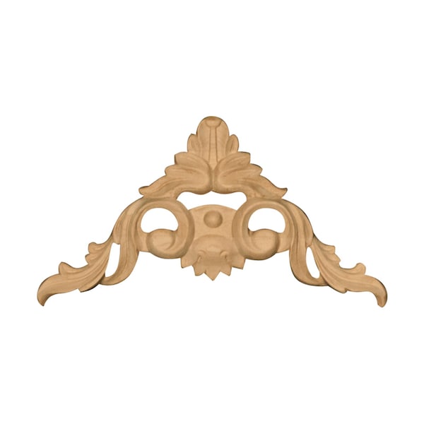 Osborne Wood Products 10 1/2 x 5 3/4 x 3/4 Medium Plume Corner in Rubberwood (pai - 891819RW