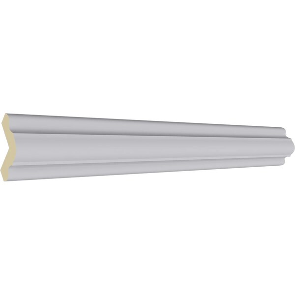 Ekena Millwork 1 1/2"H x 1 1/2"P x 2 1/8"F x 94 1/2"L Bradford Smooth Corner Moulding - MLD01X01X02BR