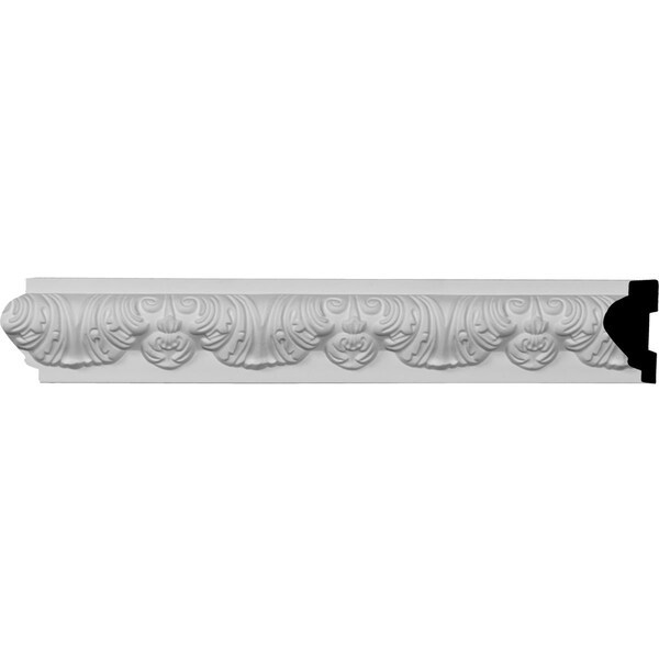 Ekena Millwork 2 3/8"H x 1 1/4"P x 94 1/2"L Whitman Panel Moulding - PML02X01WH