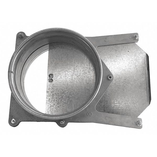 Nordfab Round Blast Gate, Stainless Steel, 22 GA, 12 in W, 5 in L - 8010002213