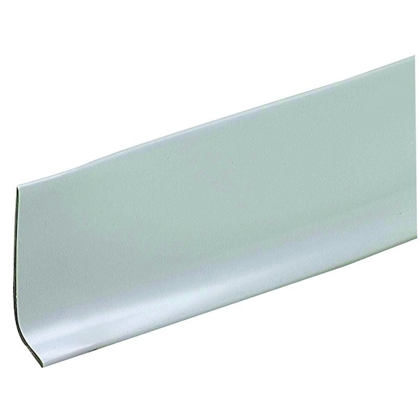 M-D Building Products Wall Base, 4 ft L, 212 in W, Vinyl, Silver - 75671