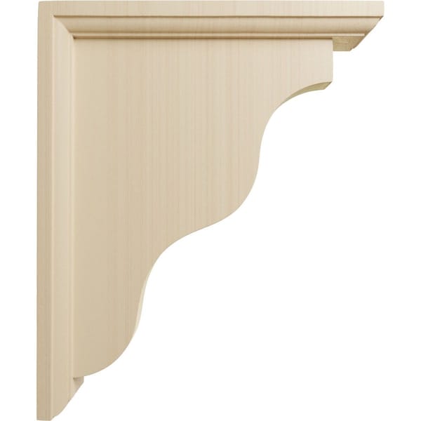 Ekena Millwork 2 1/4"W x 9"D x 11"H Hamilton Traditional Bracket, Rubberwood - BKT02X09X11HARW