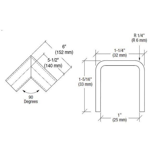 Cr Laurence Matte Black 90 Degree Horizontal Corner for 11 Gauge Low Profile Cap Railings - GRL107HMBL