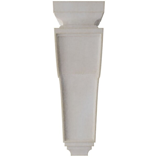 Ekena Millwork 4"W x 8 1/2"D x 13"H Hollow Back Wood Vintage Decor Corbel, Chalk Dust White - CORWD04X08X13HAWH