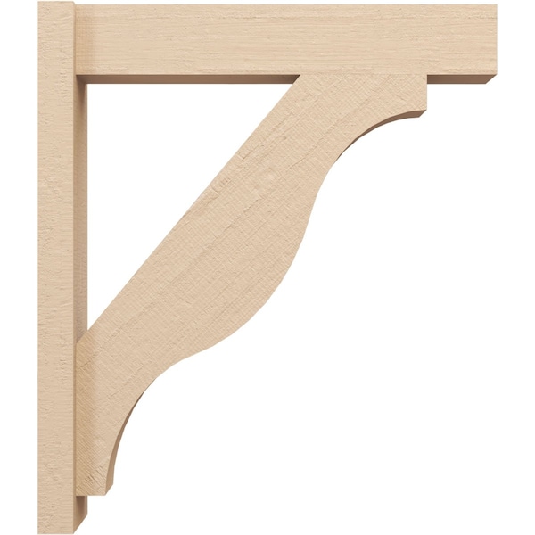 Ekena Millwork 6-in W x 26-in D x 30-in H Funston Block Rough Cedar Woodgrain TimberThane Outlooker, Primed Tan - OUTUR060X26X30FST44RCPR
