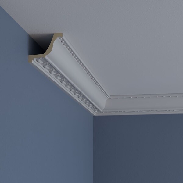 Ekena Millwork 2 3/8"H x 2 7/8"P x 3 5/8"F x 94 1/2"L, (2" Repeat), Federal Crown Moulding - MLD02X02X03FE