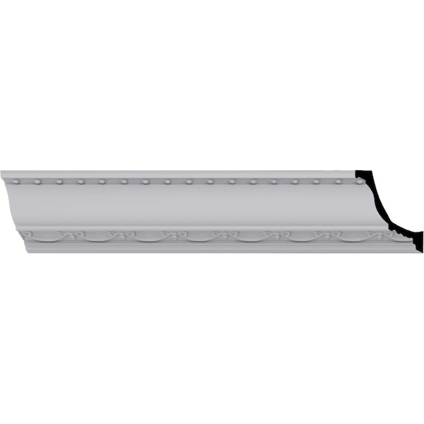 Ekena Millwork 2 3/8"H x 2 7/8"P x 3 5/8"F x 94 1/2"L, (2" Repeat), Federal Crown Moulding - MLD02X02X03FE