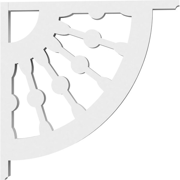 Ekena Millwork Classic Wagon Wheel Architectural Grade PVC Bracket, 5/8"W X 8"D X 8"H - BKTP01X08X08CW