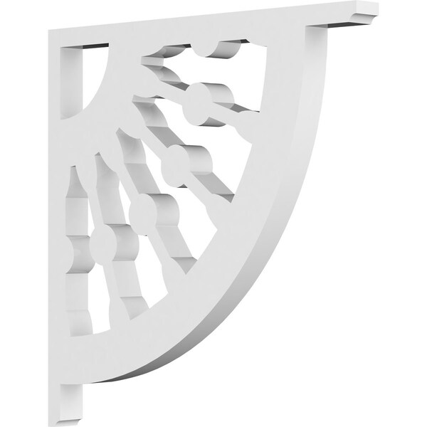 Ekena Millwork Classic Wagon Wheel Architectural Grade PVC Bracket, 5/8"W X 8"D X 8"H - BKTP01X08X08CW