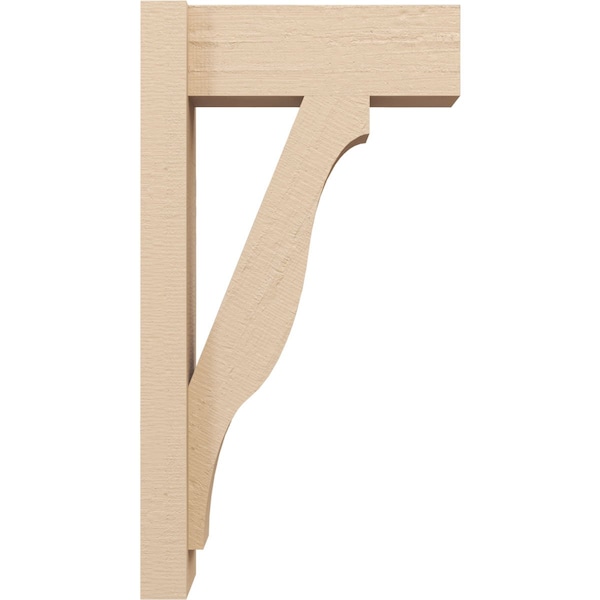 Ekena Millwork 6-in W x 14-in D x 26-in H Funston Block Rough Cedar Woodgrain TimberThane Outlooker, Primed Tan - OUTUR060X14X26FST44RCPR