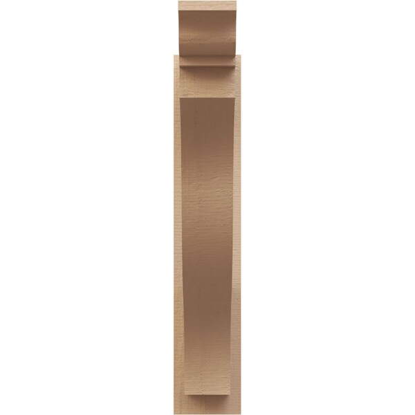 Ekena Millwork 6-in W x 26-in D x 32-in H Funston Trad Rough Cedar Woodgrain TimberThane Outlooker, Primed Tan - OUTUR060X26X32FST04RCPR