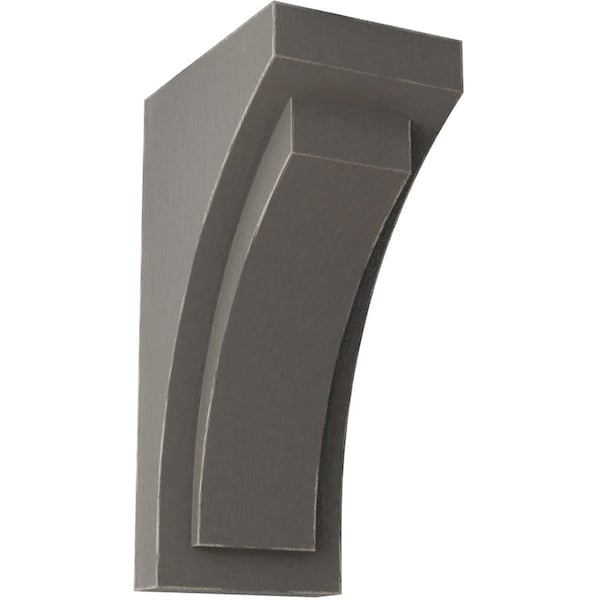 Ekena Millwork 4"W x 5 3/4"D x 10"H Medium Felix Wood Vintage Decor Corbel, Reclaimed Grey - CORWD04X05X10FEGY