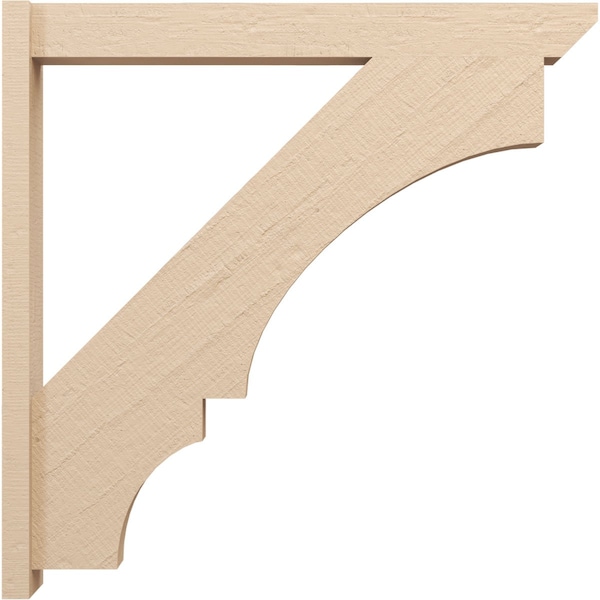 Ekena Millwork 6-in W x 44-in D x 44-in H Balboa Slat Rough Cedar Woodgrain TimberThane Outlooker, Primed Tan - OUTUR060X44X44BOA24RCPR