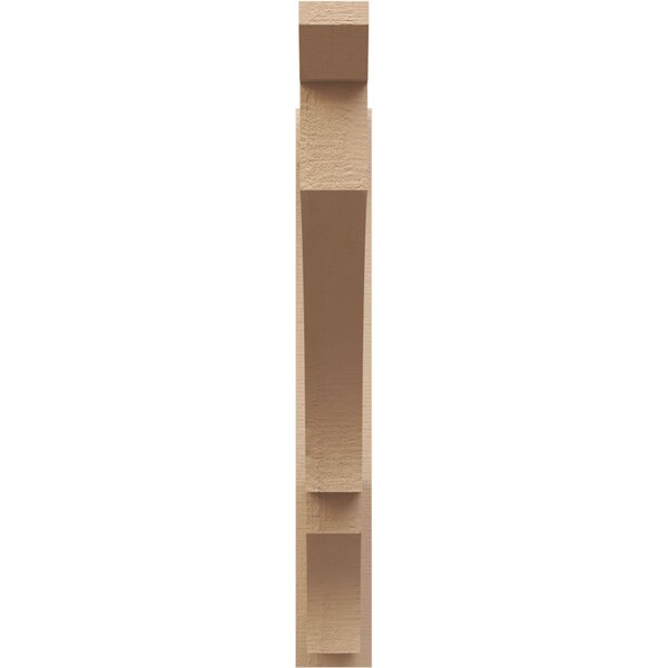 Ekena Millwork 6-in W x 44-in D x 44-in H Balboa Slat Rough Cedar Woodgrain TimberThane Outlooker, Primed Tan - OUTUR060X44X44BOA24RCPR