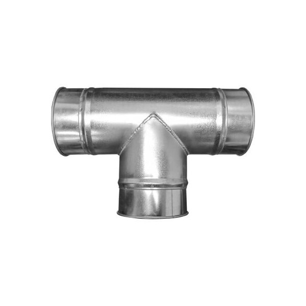 Us Duct US Duct Clamp Together T Branch 8-8-8, 8" Diameter, Galvanized, 18 Gauge - RBT0890.G18