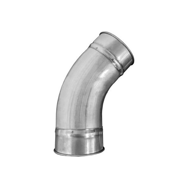 Us Duct US Duct Clamp Together 45 Deg Tubed Elbow 1.5 CLR, 3" Diameter, SS, 16 Gauge - RETS0345.S16