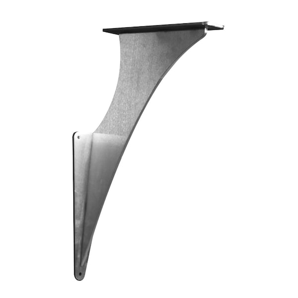 Osborne Wood Products 21 x 2 x 14 Elevated Bar Bracket in Stainless Steel - 8909STS