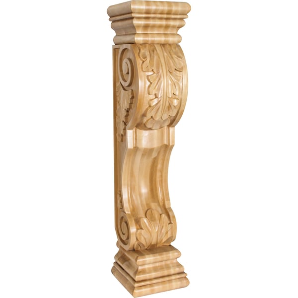 Hardware Resources 8" Wx8"Dx36"H Maple Acanthus Fireplace Corbel - FCORB-MP