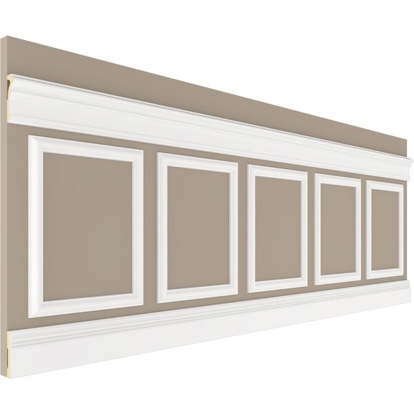 Ekena Millwork Wainscot Paneling Kit, Urethane, 94-1/2 in L, Factory Primed - WPKUSQ011P032