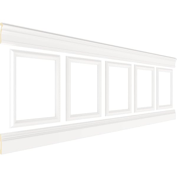 Ekena Millwork Wainscot Paneling Kit, Urethane, 94-1/2 in L, Factory Primed - WPKUSQ011P032