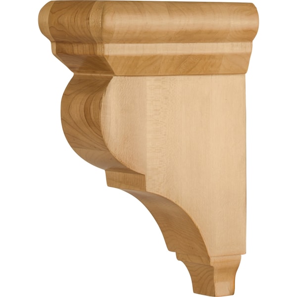 Hardware Resources 3" Wx5-1/2"Dx8"H Rubberwood Smooth Corbel - CORG-4-RW
