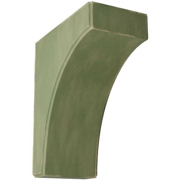 Ekena Millwork 5 1/4"W x 10"D x 12"H Clarksville Wood Vintage Decor Bracket, Restoration Green - BKTWD05X10X12CVGR