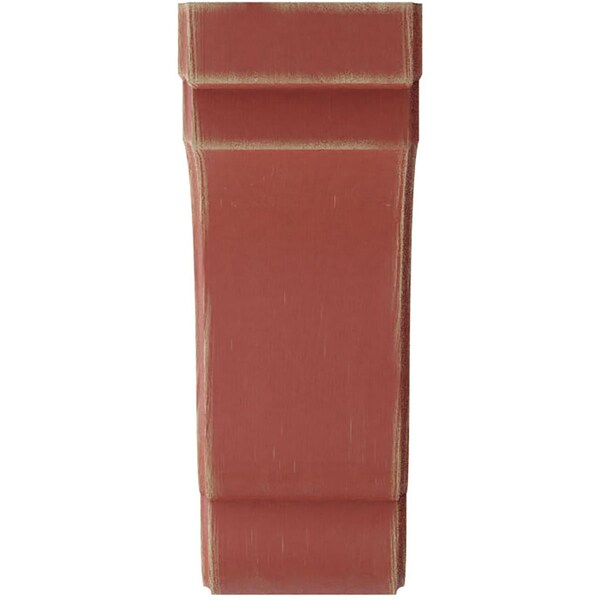 Ekena Millwork 3 1/2"W x 7 1/4"D x 9 1/2"H Bedford Wood Vintage Decor Bracket, Salvage Red - BKTWD04X07X10BERD