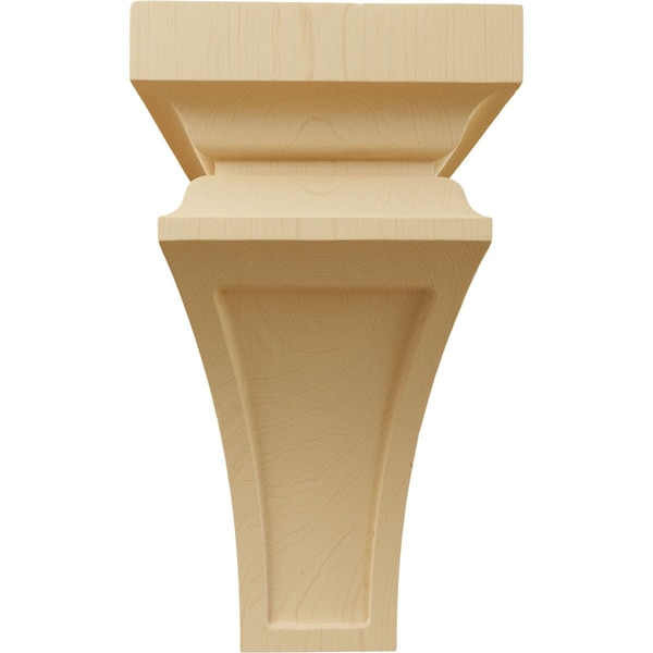 Ekena Millwork 6"W x 6 3/4"D x 12"H Large Nevio Wood Corbel, Alder - CORW06X06X12NEAL