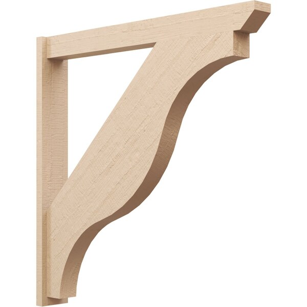 Ekena Millwork 5 1/2-in W x 44-in D x 44-in H Funston Slat Rough Cedar Woodgrain TimberThane Outlooker, Primed Tan - OUTUR055X44X44FST24RCPR