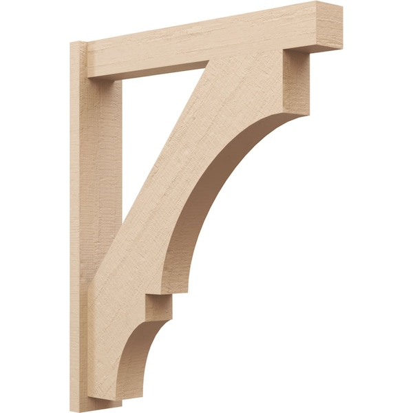 Ekena Millwork 5 1/2-in W x 30-in D x 36-in H Balboa Block Rough Cedar Woodgrain TimberThane Outlooker, Primed Tan - OUTUR055X30X36BOA44RCPR