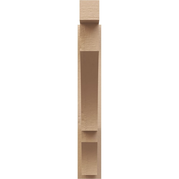 Ekena Millwork 5 1/2-in W x 30-in D x 36-in H Balboa Block Rough Cedar Woodgrain TimberThane Outlooker, Primed Tan - OUTUR055X30X36BOA44RCPR