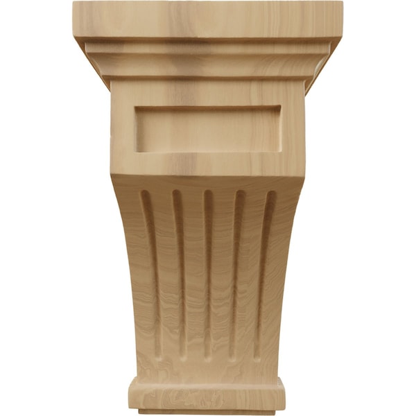 Ekena Millwork 5 1/2"W x 5 1/2"D x 10"H Fluted Mission Corbel, Cherry - COR05X05X10FLCH