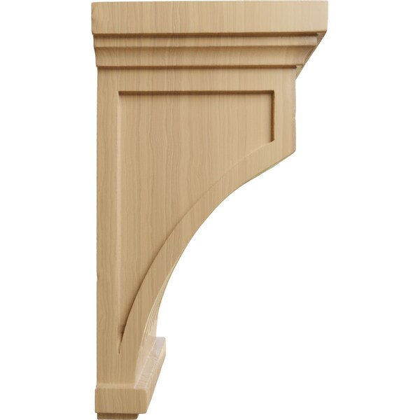 Ekena Millwork 5 1/2"W x 5 1/2"D x 10"H Fluted Mission Corbel, Cherry - COR05X05X10FLCH