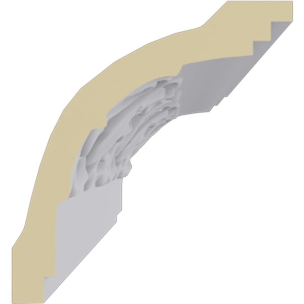 Ekena Millwork 3 1/4"H x 3 1/2"P x 4 5/8"F x 94 1/2"L Fleur-de-lis Crown Moulding - MLD03X03X04FL