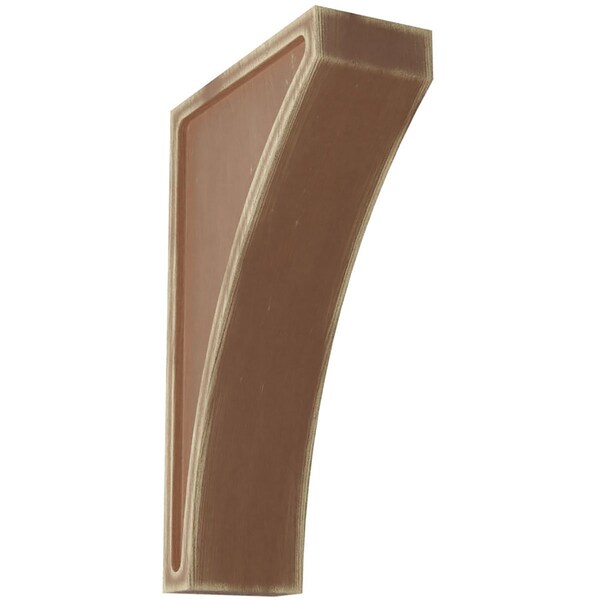Ekena Millwork 3"W x 7 1/2"D x 12"H Extra Large Lawson Wood Vintage Decor Corbel, Weathered Brown - CORWD03X07X12LWBR