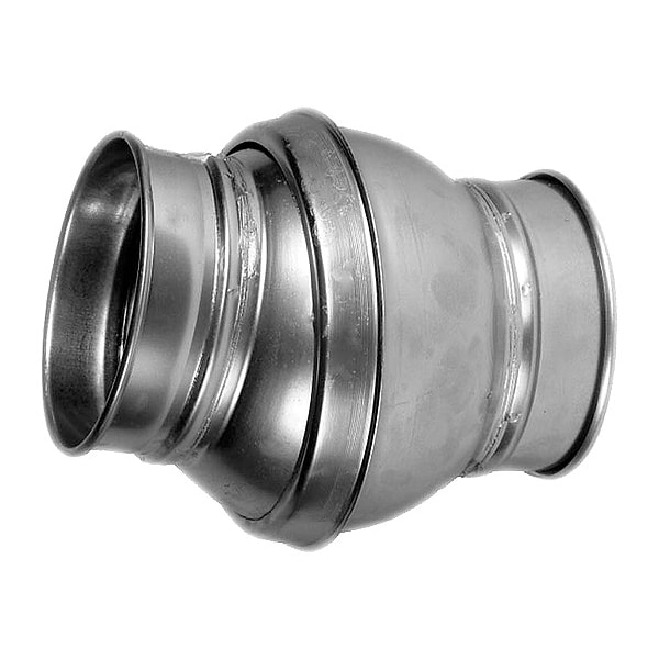 Nordfab Round Ball Joint, 6 in Duct Dia, Galvanized Steel, 20 ga GA, 11-3/4" L - 8010002153