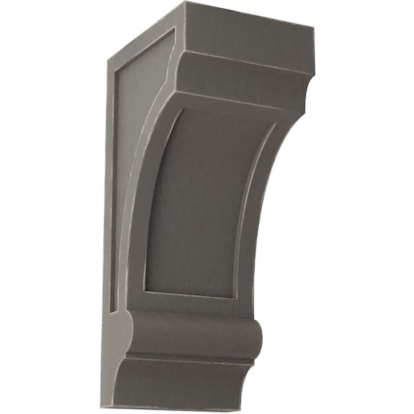 Ekena Millwork 5 1/2"W x 7"D x 14"H Diane Recessed Wood Vintage Decor Corbel, Reclaimed Grey - CORWD06X07X14DIGY
