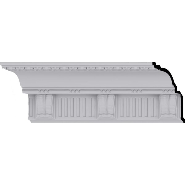 Ekena Millwork 6 1/8"H x 5 3/8"P x 8 1/8"F x 94 1/2"L, (6 1/4" Repeat), Crendon Crown Moulding - MLD06X05X08CR
