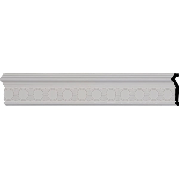 Ekena Millwork 4 1/2"H x 1 1/8"P x 94 1/2"L, (2" Repeat), Hera Chair Rail - CHA04X01HE