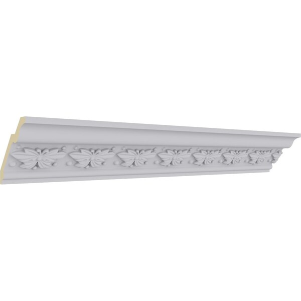 Ekena Millwork 2 1/2"H x 2 1/2"P x 3 5/8"F x 94 1/2"L, (2 1/2" Repeat), Butterfly Crown Moulding - MLD02X02X03BT