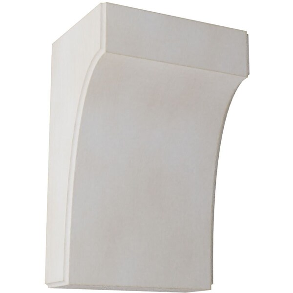 Ekena Millwork 5 1/4"W x 4"D x 8"H Clarksville Wood Vintage Decor Bracket, Chalk Dust White - BKTWD05X04X08CVWH