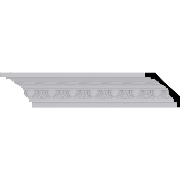Ekena Millwork 3"H x 3"P x 4 1/4"F x 94 1/2"L, (1 7/8" Repeat) Jackson Egg & Dart with Rope Crown Moulding - MLD03X03X04JA
