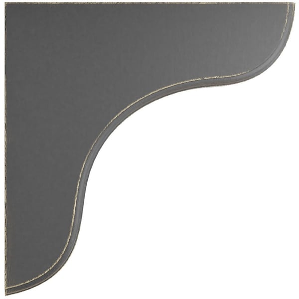 Ekena Millwork 1 3/4"W x 10 1/2"D x 10 1/2"H Eaton Wood Vintage Decor Bracket, Black - BKTWD02X11X11EABL