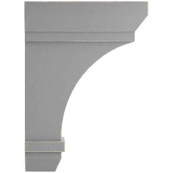 Ekena Millwork 2 1/4"W x 5"D x 7"H Stockport Wood Vintage Decor Bracket, Pebble Grey - BKTWD02X05X07STPG
