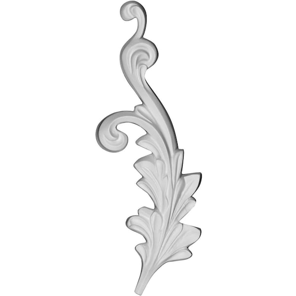 Ekena Millwork 3 5/8"W x 9 1/2"H x 7/8"P Robin Scroll Onlay, Right - ONL04X10X01RB-R