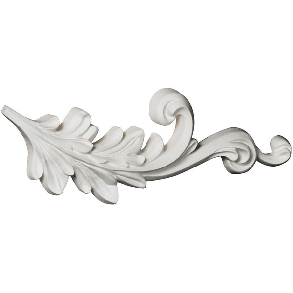 Ekena Millwork 3 5/8"W x 9 1/2"H x 7/8"P Robin Scroll Onlay, Right - ONL04X10X01RB-R