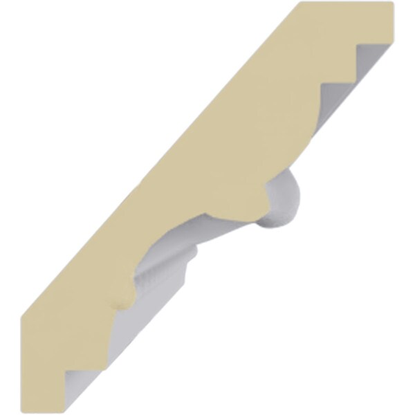 Ekena Millwork Polyurethane, 94-1/2 in L, 2-3/4 in H, Factory Primed - MLD02X02X03BA