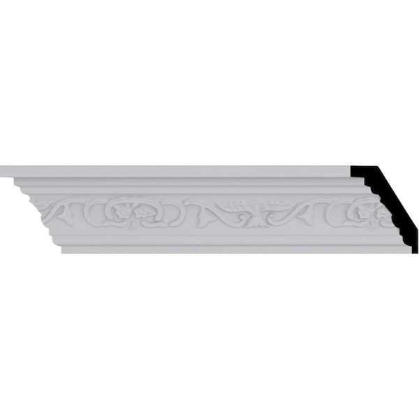 Ekena Millwork 3 1/4"H x 2 1/2"P x 4 1/8"F x 94 1/2"L Dauphine Crown Moulding - MLD03X02X04DA