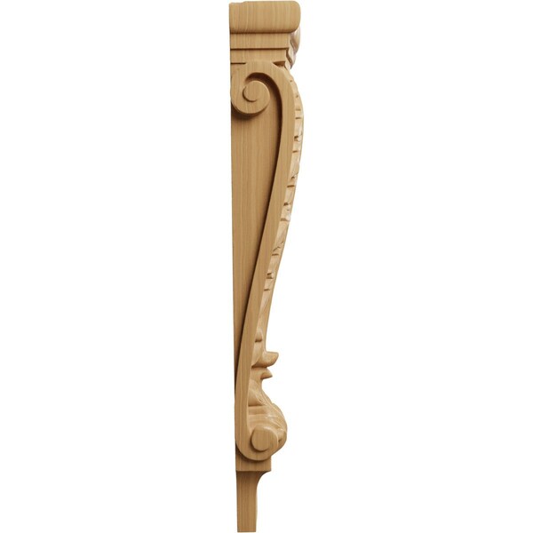 Ekena Millwork 6 1/4"W x 3"D x 22"H Large Acanthus Pilaster Corbel, Cherry - CORW06X03X22PACH